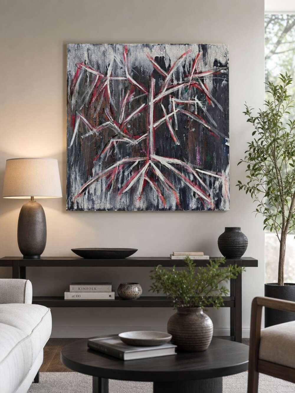HANDCRAFTED Abstract Painting HANDMADE Artwork HANDPAINTED Wall Art Decor 20x20